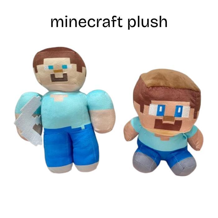boneka minecraft steve plush