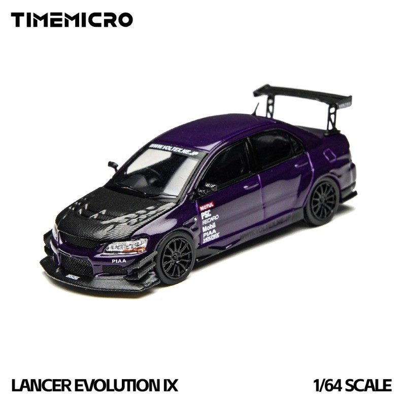Time Micro 1:64 Mitsubishi EVO 9 LANCER EVOLUTION IX Simulation Static Alloy Car Model, Boys' Toy