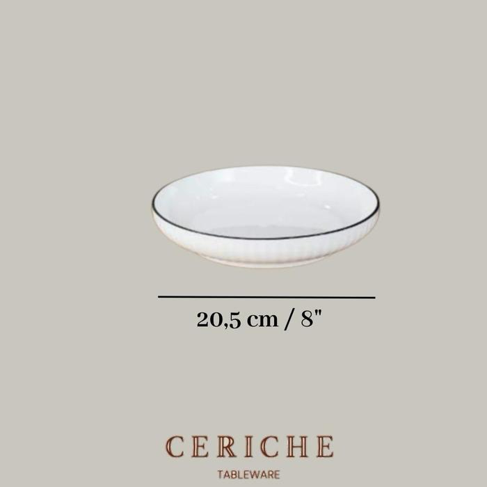 Ceriche Alma Plate Porcelain Ceramic / Piring Cafe Cantik / Piring Aesthetic / Aesthetic Plate / Pir