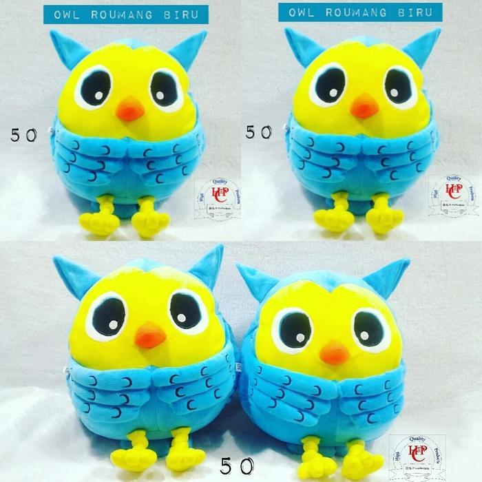 boneka owl jumbo roumang biru
