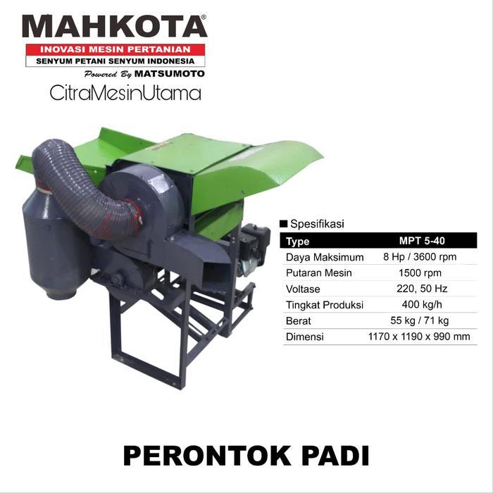 Mesin Perontok Padi Mahkota MPT 5 40 Include Engine