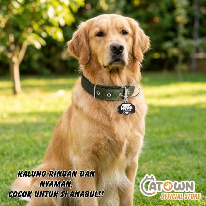 Catown Kalung Anjing Custom Nama Tulisan Kalung Anjing Besar Collar For Anjing Dog Collar Free