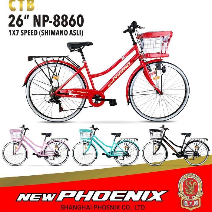 Sepeda City Bike 26 inch Merk New Phoenix NP-8860