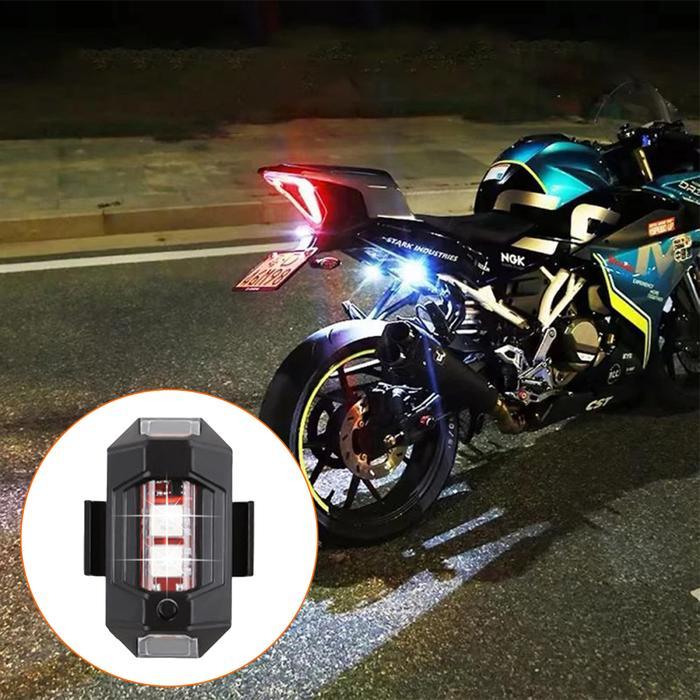 Lampu Strobo Led 7 Warna Motor Sepeda Lampu Sein Safety Lampu Pengaman Led Keamanan Strobo Tanpa