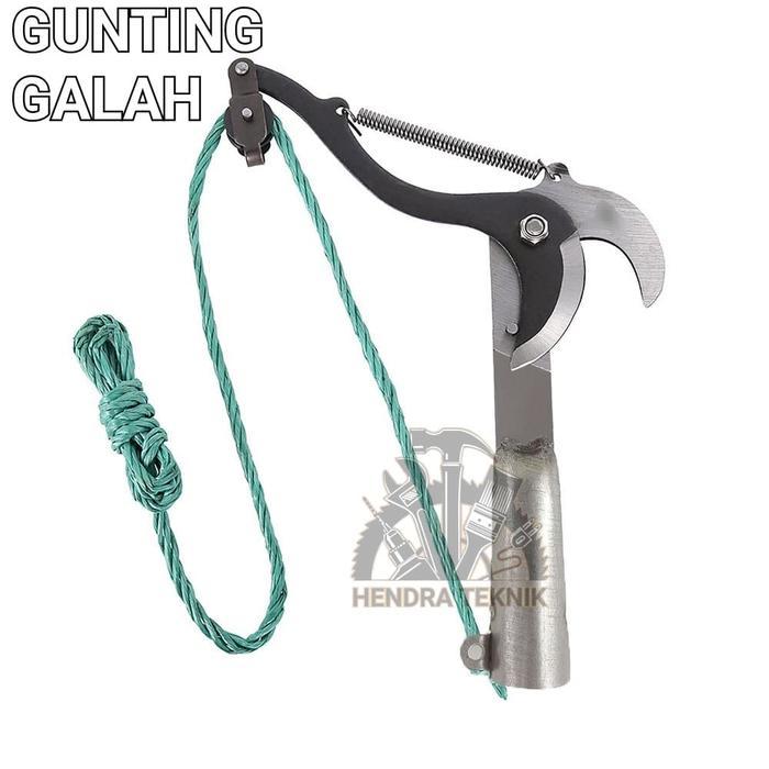 Barkahjualan7 - Gunting Galah Tarik Gunting Dahan Kopi 2 In 1 Gunting Tongkat Baja Gunting Ranting