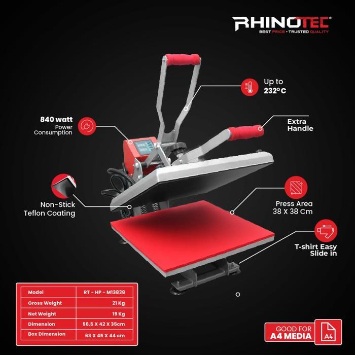 MESIN PRESS KAOS STANDAR RHINOTEC BEST SELLER RTP - 01