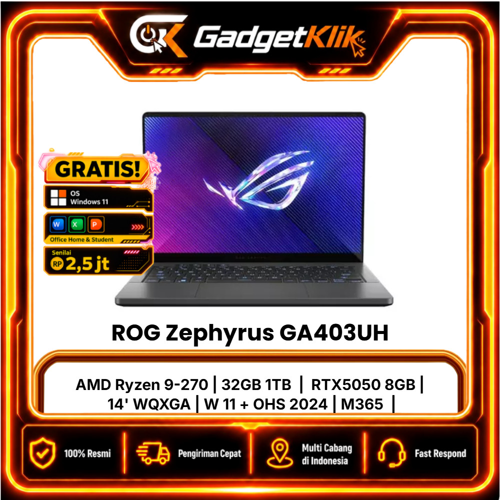ASUS ROG Zephyrus G14 GA403UH-R9N55OL6G-HM - Eclipse Gray [AMD Ryzen 9 270 / NVIDIA GeForce RTX 5050