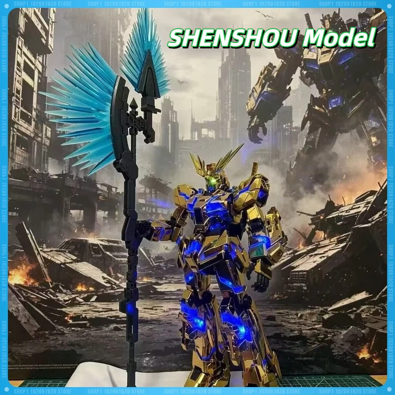 NEW SHENSHOU Model MGEX Phenex MG 1/100 Rx-03 Unicorn 03NT with Base 2206A/B Electroplate Assembly