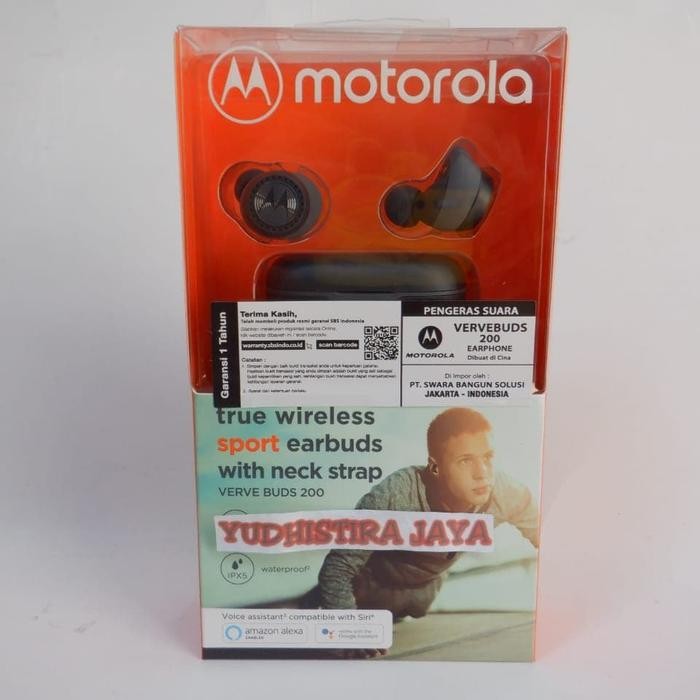 Motorola Verve Buds 200 Sport True Earbuds with Anti-Lost Neck Strap