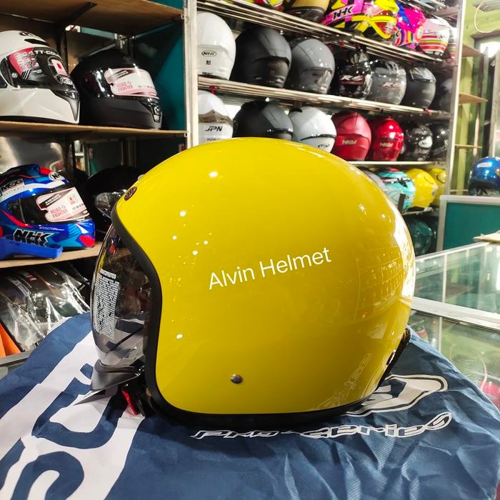 Terlaris Helm Retro Mds Magnum Solid Lemon Yellow / Helm Retro Mds Magnum Original / Mds Magnum