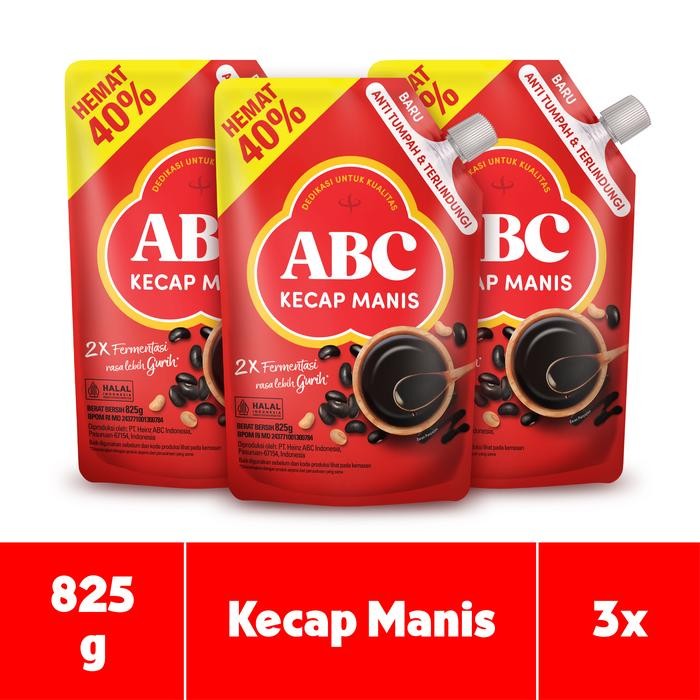 

Stok Baru ABC Kecap Manis Spout 825 g - Multi Pack 3 pcs