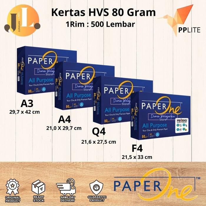 

NEW PRODUK PAPERONE Q4 A4 F4 A3 KERTAS HVS 1 RIM (500 LEMBAR) - 80 GRAM WARUNG ARA67