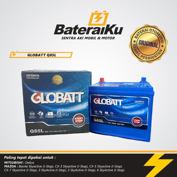 Aki Globatt EFB MF Q105L Start Stop Aki Kering Aki Mobil Mazda CX-5, CX-9, Alphard, Vellfire