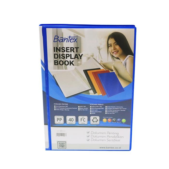 

Bantex Insert Display Book PP Folio 40 pockets Cobalt Blue #3185I11