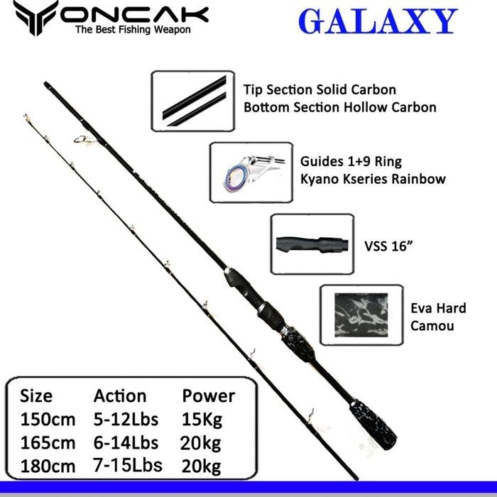 Joran oncak galaxy 150 165 180 power 20 kg bahan carbon