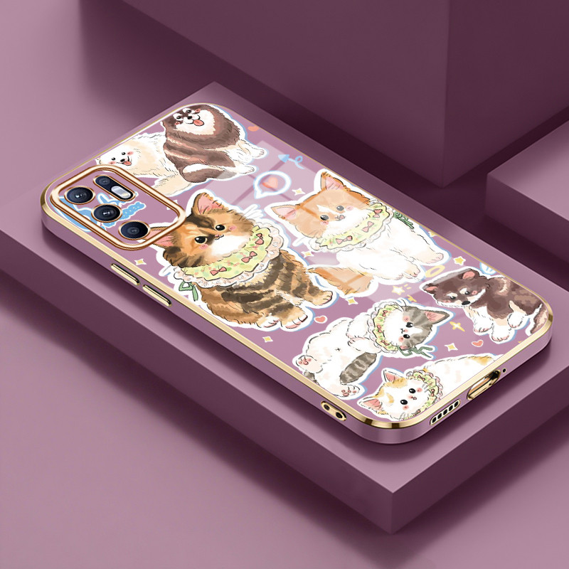 Casing Untuk OPPO Reno 6 4G Reno 6 5G Case Casing HP Softcase silikon Kasing elektroplating mewah an