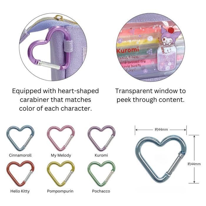 M-PLAN CUBIX PENCIL CASE SANRIO CARABINER KOTAK PENSIL LIMITED EDITION