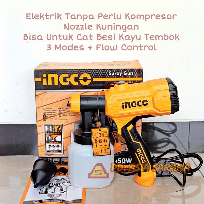 Paint Spray Gun Listrik Cat Besi Tembok Ingco Spg3508 Sprayer Elektrik