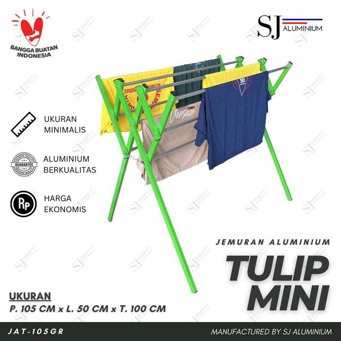 Lion Star House - - Jemuran Baju / Jemuran Pakaian / Rak Handuk Bayi - Aluminium Hijau - 105 Cm /