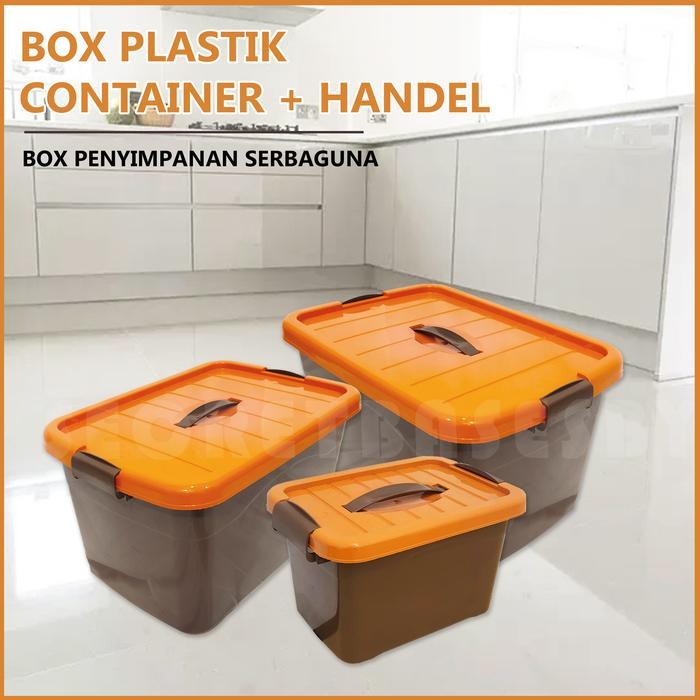 [COD] BOX CONTAINER + HANDEL - Pegangan / Box Plastik Serbaguna Penyimpanan