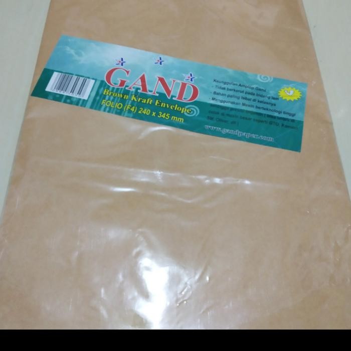 

AMPLOP COKLAT GAND 80 GR UKURAN FOLIO 240 MM X 345 MM KODE 484