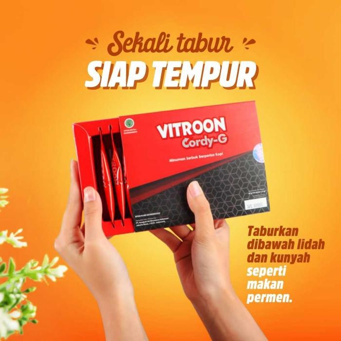 Vitroon Kemasan Terbaru Berlogo Original di bok Kemasan, Vitroon Cordy-G Jaminan Original