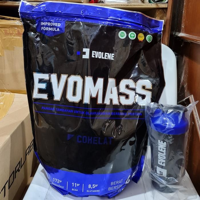 EVO MASS 10 LBS BPOM HALAL SUSU PROTEIN GAINER EVOMASS MAS EVOLENE LB