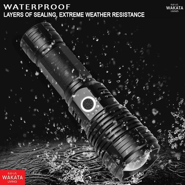 Terbaik Senter Led Super Terang Mini Rechargeable Black 30W 100% Ori