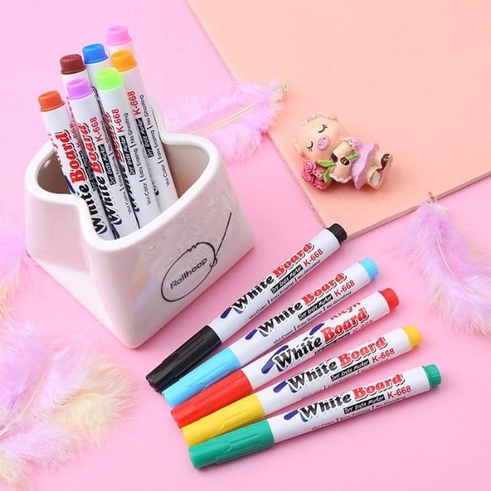 

New WD Spidol Ajaib Mengapung di Air Magic Pen / Magic Marker Floating / Whiteboard Marker