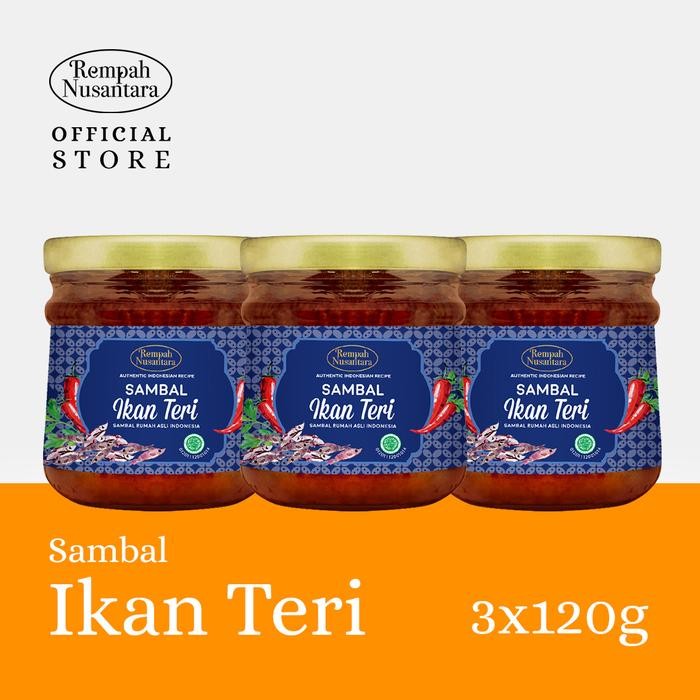 

ASLI SAMBAL TERI REMPAH NUSANTARA 3 BOTOL X 120 GR READY STOCK