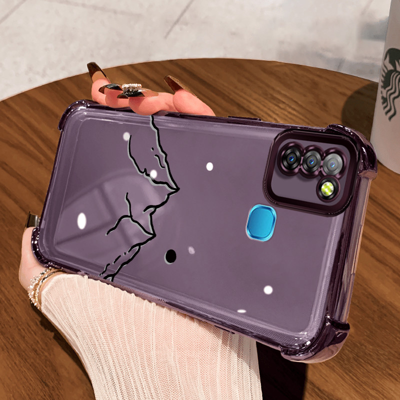 Casing Hp untuk Infinix Smart 5 Smart 6 Ram 3 Case Casing HP pola gunung tinggi Kesing Kasing empat 