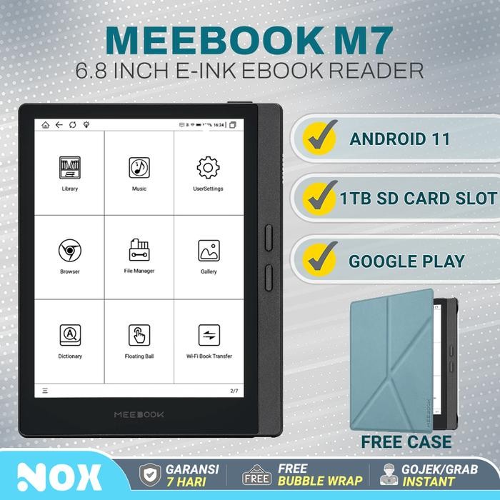 Pilihan- 7"Inch Meebook M7 Pro Hd E Ink Android 11 Reader Kindle Boox Likebook Wifi E-Ink Ebook