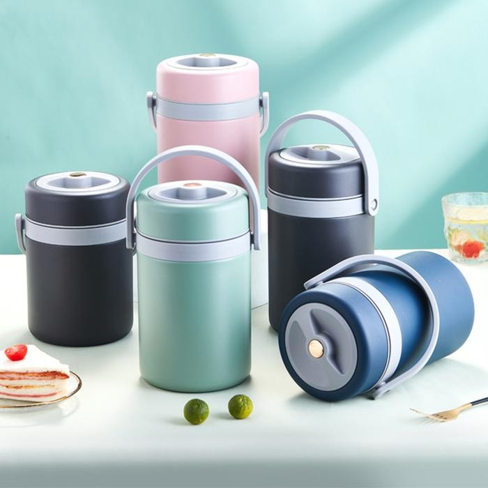 Thermos Vacuum Insulated Lunch Container Lunch Box Stainless Steel Jar Vacuum Food Container 1800ml