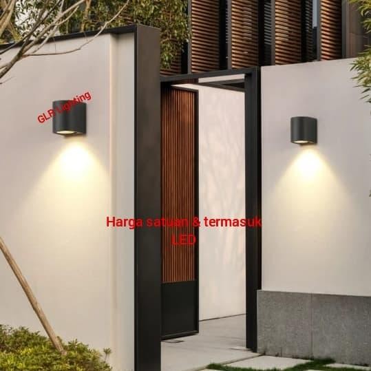 Paling Berkualitas Lampu Dinding Sorot Minimalis Indoor Outdoor Tipe Sh 403 Hitam Terlariss 