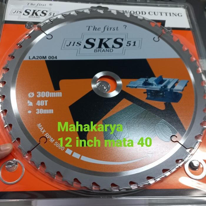 Sks51/Gergaji Kayu 12 Inch Mata 40/Sircular Saw/Gergaji