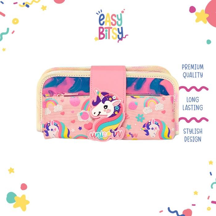 

OJ Easybitsy Tempat Pensil 3 Lipat Pensil Case Anak Perempuan TK-SD Unicron, Mermaid - Woody