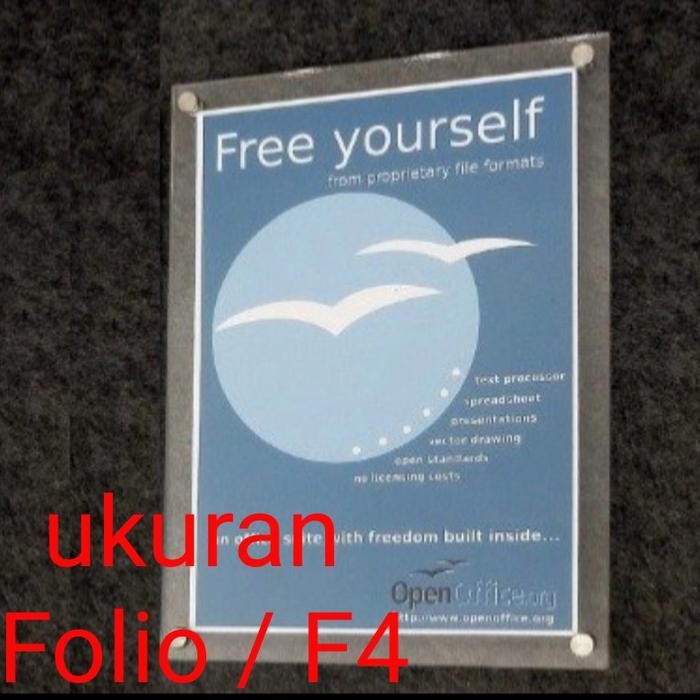 

Pilihan- Frame Poster- Papan Iklan Mading - Acrylic Ukuran Folio / F4