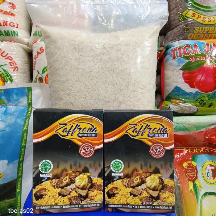 

Stok Baru sepaket beras basmati 3liter sama bumbu kabuli 100gr