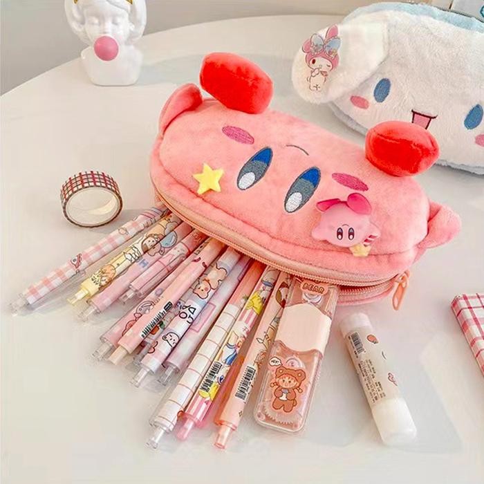 

New Kawaii Pink Pencil Case Large capacity Cute Pen Bag Student School Pencil Bags for Girl Study