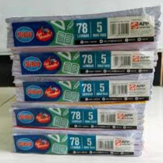 (1 pack)Buku tulis/buku sinar dunia 78 lembar/buku 78 lembar sinar Stationery