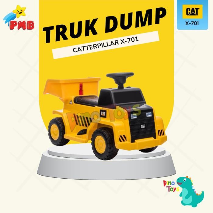 Pilihan- Mobil Aki Anak Truk Dump Caterpillar Truck Electric Ride On X701 Pmb Toys X-701 Dino