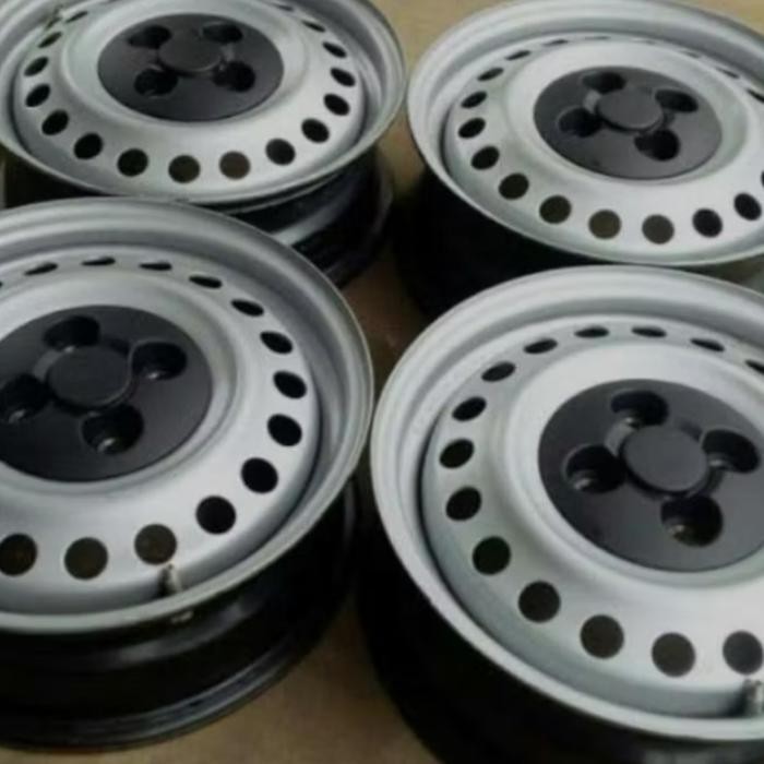 4 velg kaleng r15 pcd 100+ dop isi 4 brio mobilio vios picanto atoz visto spin lova datsun agya ayla