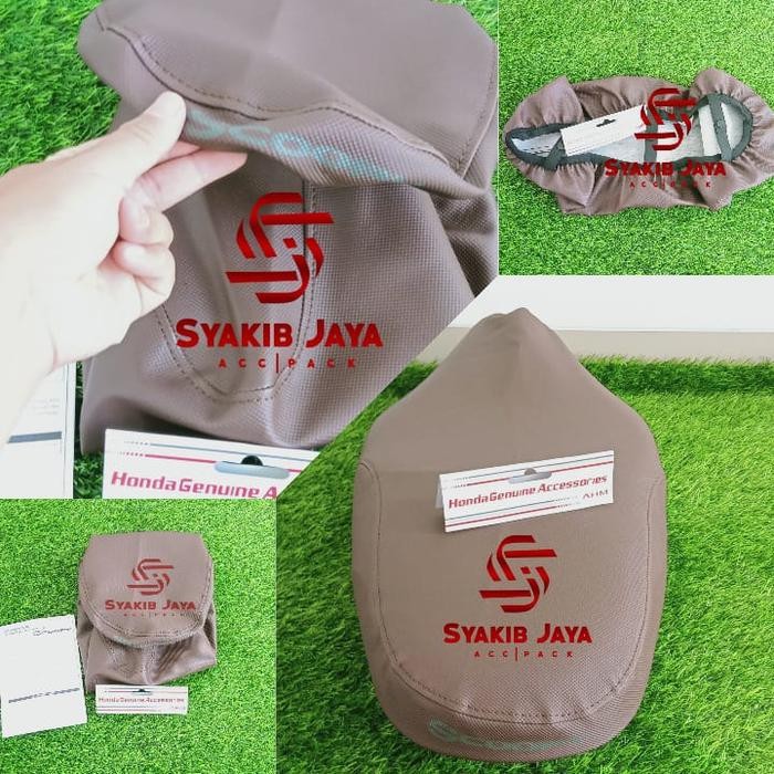 Ready Sarung Jok/seat Cover Scoopy 2018-2020 Coklat Full ORI AHM