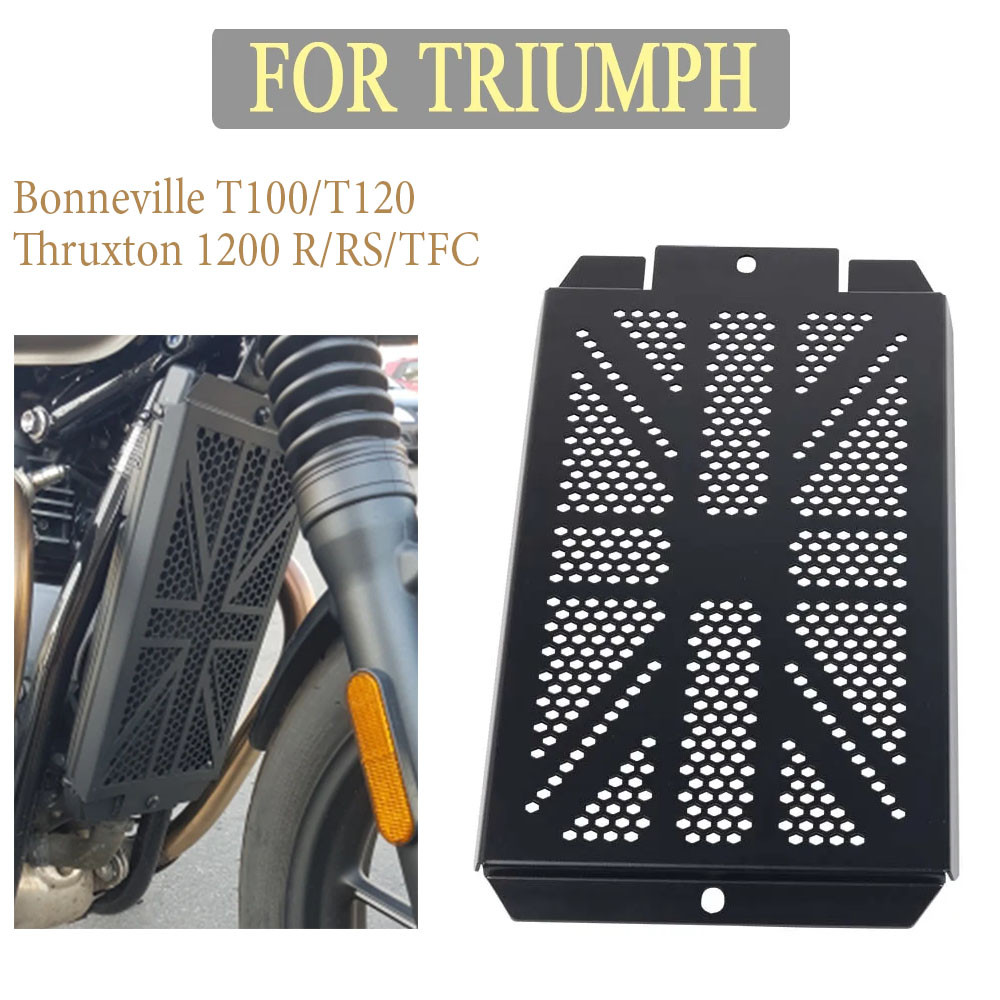 For Triumph Bonneville Bobber T120 T100 Speed Twin Thruxton 1200 R RS TFC Radiator Guard Gril Protec