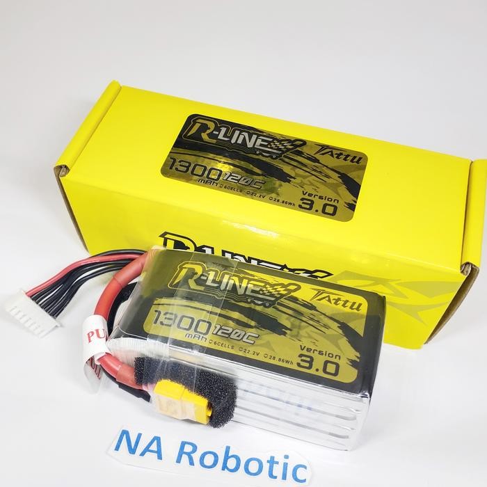 MJ Baterai Lipo Tattu R-Line 1300mah 6S 120C XT60 Version 3