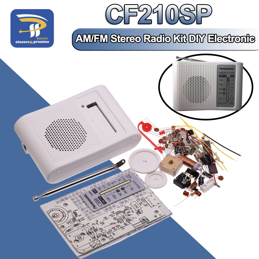 CF210SP AM/FM Stereo Radio Kit DIY Electronic Assemble Set Kit Portable FM AM radio DIY parts For