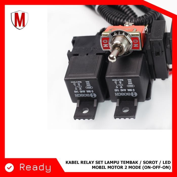 Kabel Relay Set Lampu Tembak / Sorot / Led Mobil Motor 2 Mode High Low
