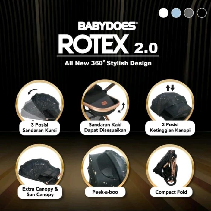Stroller Babydoes Rotex 360 / Kereta Dorong Bayi Babydoes Rotex Bayi
