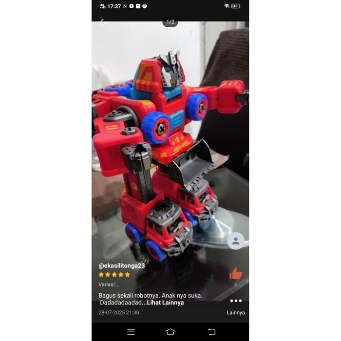 Mainan Edukasi Robozord Dari Hokben Sni Aman Edukatif Sensorik Motorik Dan Seru Untuk Anak Mainan