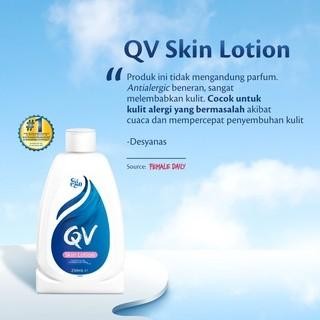 wcme- Qv Skin Lotion 250Ml Dengan Glycerin, Dimethicone, Dan Mineral Oil Losion Ringan